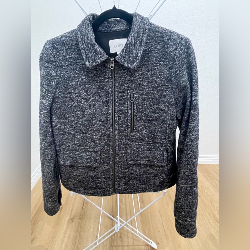 LOFT Heathered Gray Jacket, Small